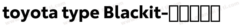 toyota type Blackit字体转换